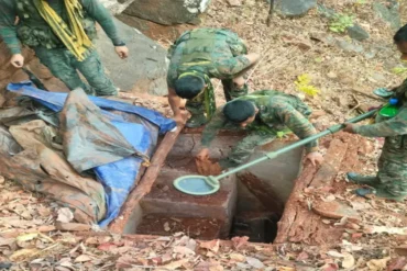 नक्सल विरोधी अभियान में बड़ी सफलता: बीजापुर की पहाड़ियों से सुरंग और बंकर नष्ट, भारी मात्रा में सामान बरामद