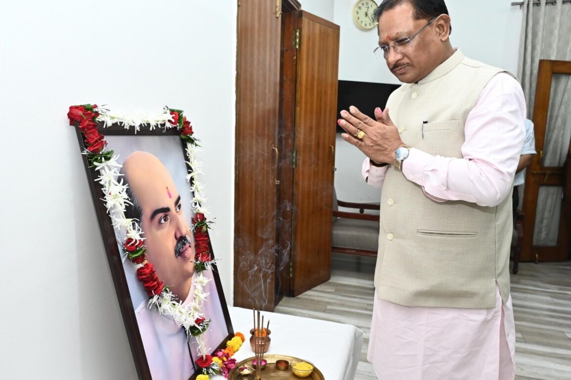 मुख्यमंत्री विष्णु देव साय ने डॉ. श्यामा प्रसाद मुखर्जी की जयंती पर अर्पित की श्रद्धांजलि