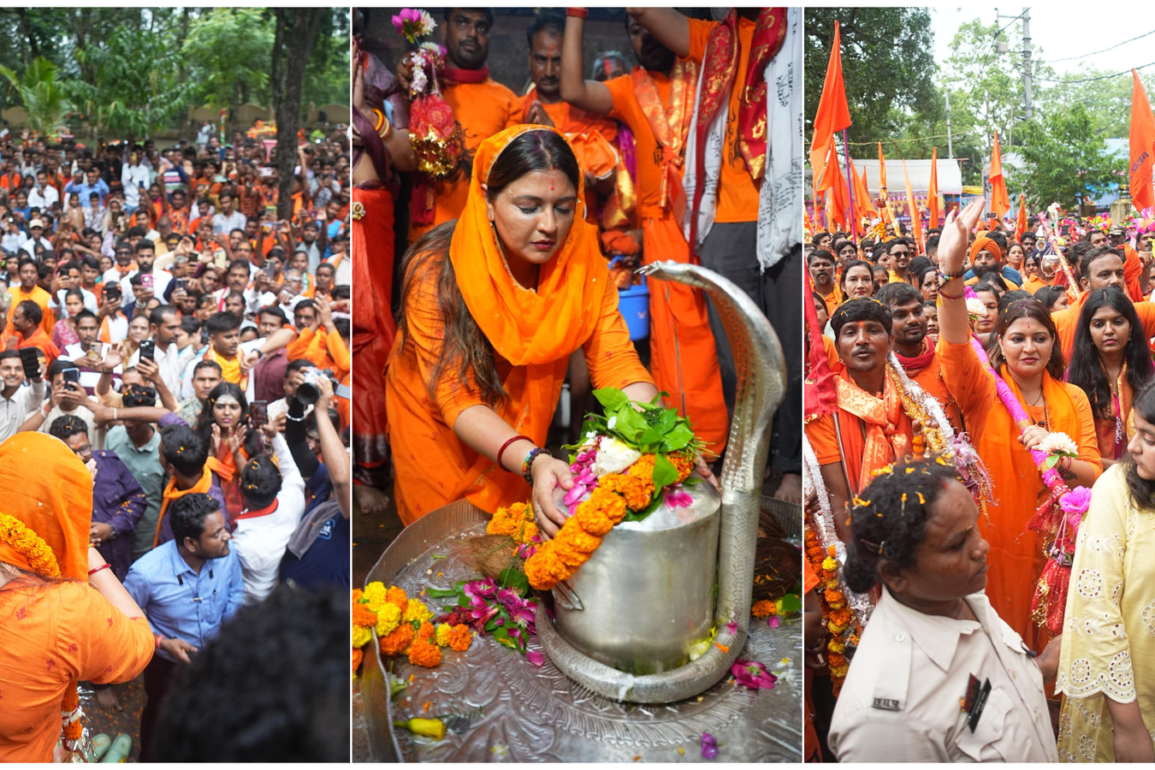 151 किलोमीटर की कांवड़ यात्रा पूर्ण, पंडरिया विधायक भावना बोहरा ने कांवड़ियों संग भोरमदेव में किया भोलेनाथ का जलाभिषेक; भगवामय हुआ कबीरधाम"