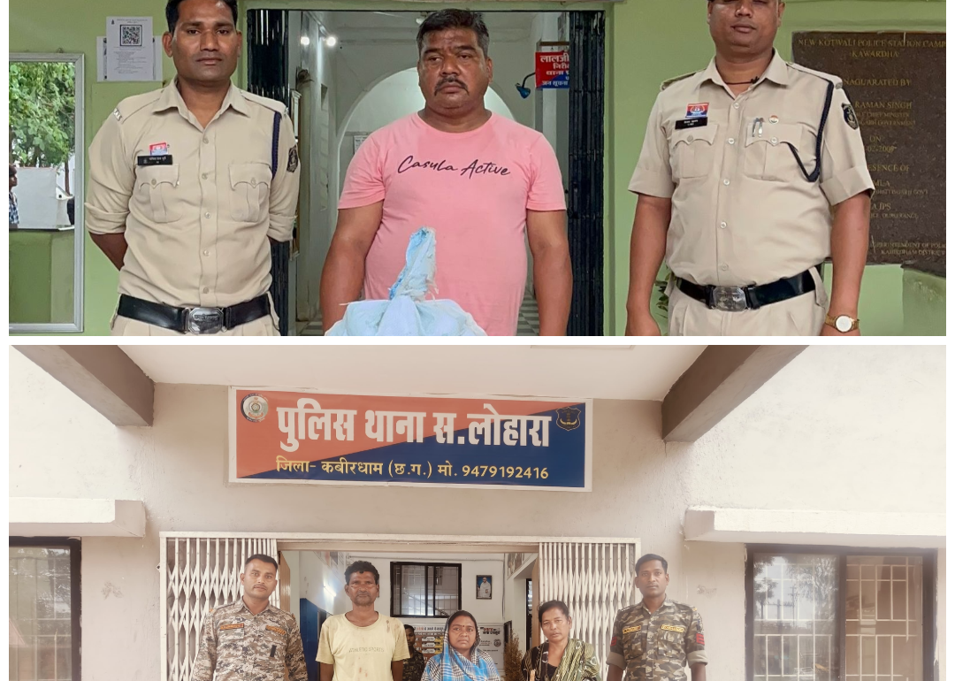 पुलिस की दोहरी कार्रवाई: शराब तस्कर गिरफ्तार, देह व्यापार में लिप्त दंपति भेजे गए जेल