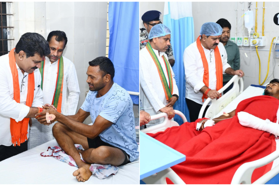 आईईडी ब्लास्ट व भालू हमले में घायल ग्रामीण-जवान से मिले डिप्टी सीएम विजय शर्मा