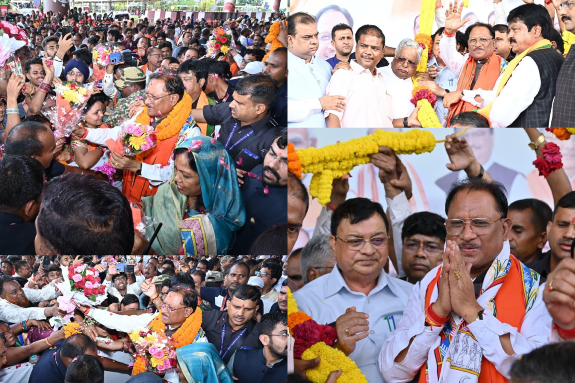 जापान-कोरिया दौरे से लौटे CM विष्णु देव साय का रायपुर एयरपोर्ट पर भव्य स्वागत, विदेशी निवेश पर बोले बड़ा बयान