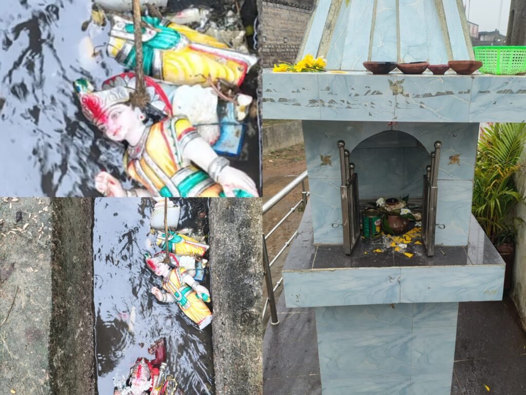 राम मंदिर में तोड़फोड़, राम-लक्ष्मण-सीता की मूर्तियां नाली में फेंकी, इलाके में आक्रोश