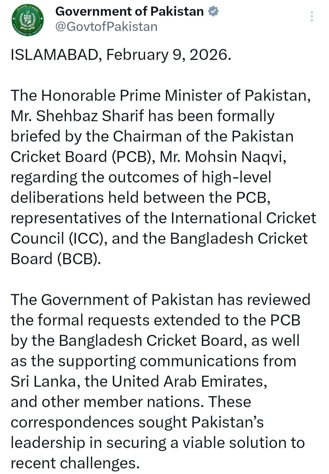 T20 World Cup 2026: यू-टर्न लेने को मजबूर पाकिस्तान, 15 फरवरी को होगा भारत-पाकिस्तान महामुकाबला 2 20260210 000346