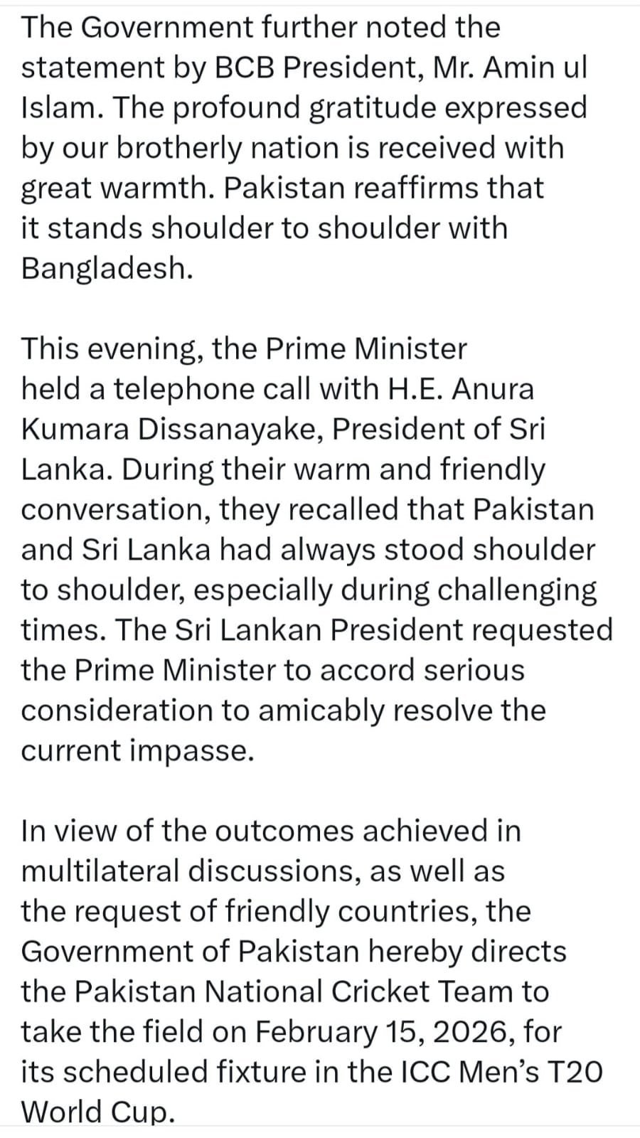 T20 World Cup 2026: यू-टर्न लेने को मजबूर पाकिस्तान, 15 फरवरी को होगा भारत-पाकिस्तान महामुकाबला 3 20260210 000349