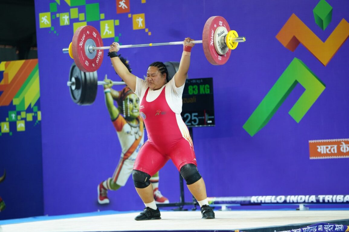 खेलो इंडिया ट्राइबल गेम्स 2026 : महिला 86+ किग्रा वेटलिफ्टिंग में मिजोरम की ज़ोसांगज़ुआली ने जीता स्वर्ण, असम की पिंकी बोरो को रजत और मध्यप्रदेश की गुंजन उइके को कांस्य